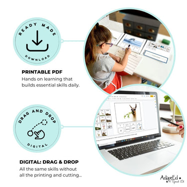 Animal Actions Adapted Book VERB BUNDLE (Printable PDF + Digital) Adapted Book - AdaptEd4SpecialEd
